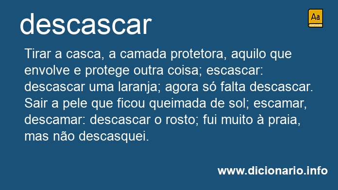 Significado de descascai