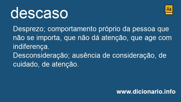 Significado de descasos