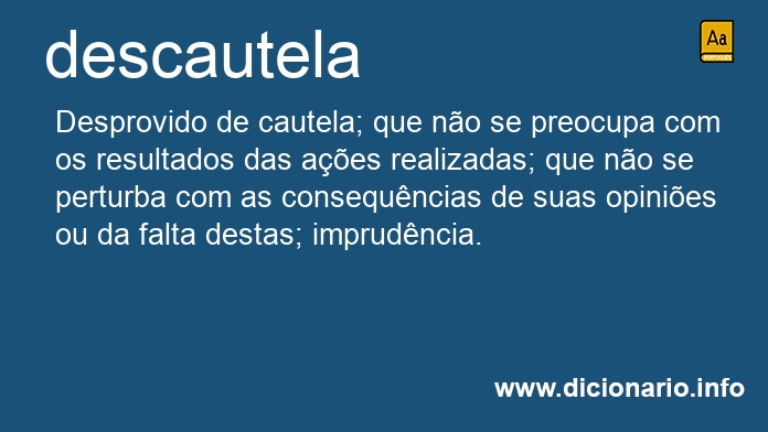 Significado de descautelas