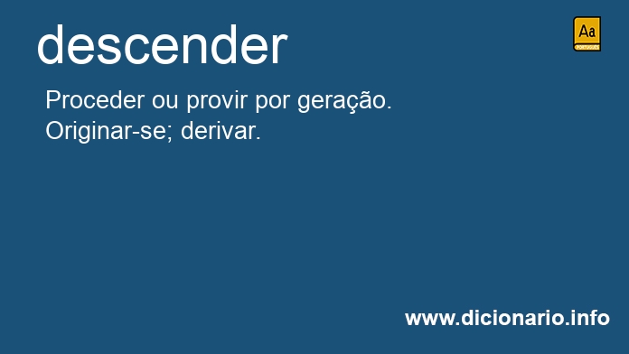 Significado de descenda