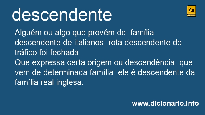Significado de descendentes