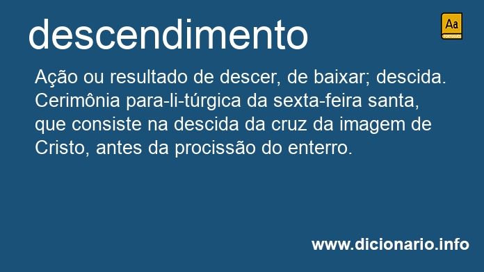 Significado de descendimento