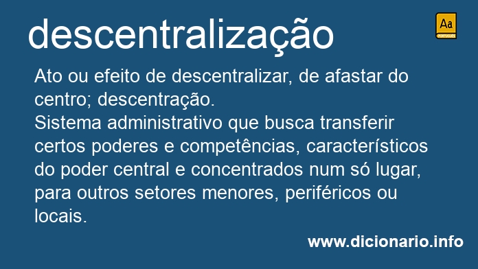 Significado de descentralizao