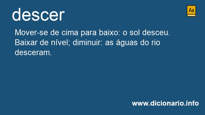 Significado de descer