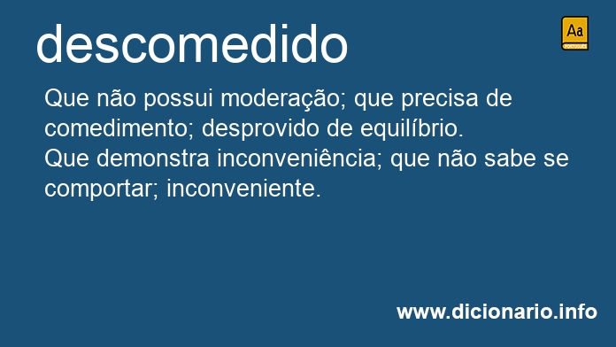 Significado de descomedida