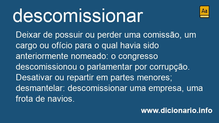 Significado de descomissionar