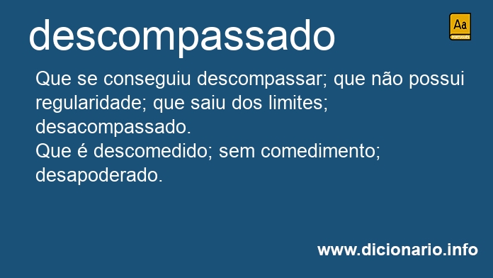 Significado de descompassada