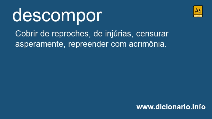 Significado de descompem