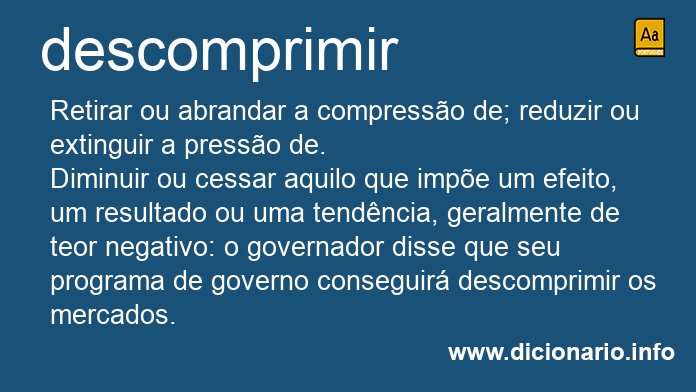 Significado de descomprima