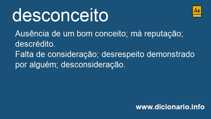 Significado de desconceito