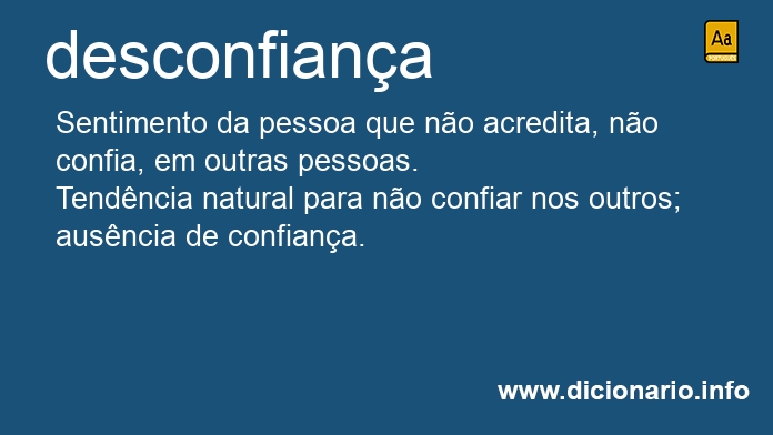 Significado de desconfiana