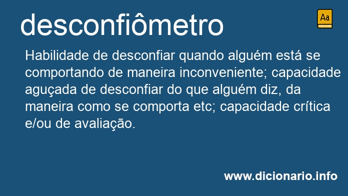 Significado de desconfimetro