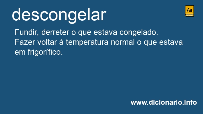 Significado de descongelei