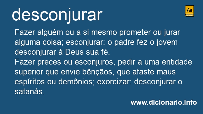 Significado de desconjuro