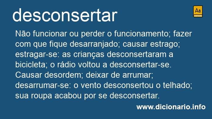 Significado de desconsertais