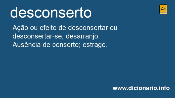 Significado de desconsertos