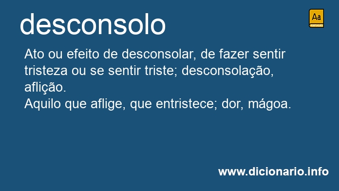 Significado de desconsolo