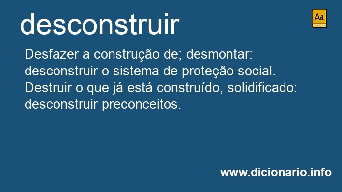 Significado de desconstrua