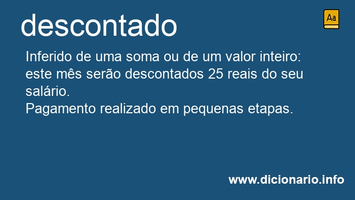 Significado de descontados