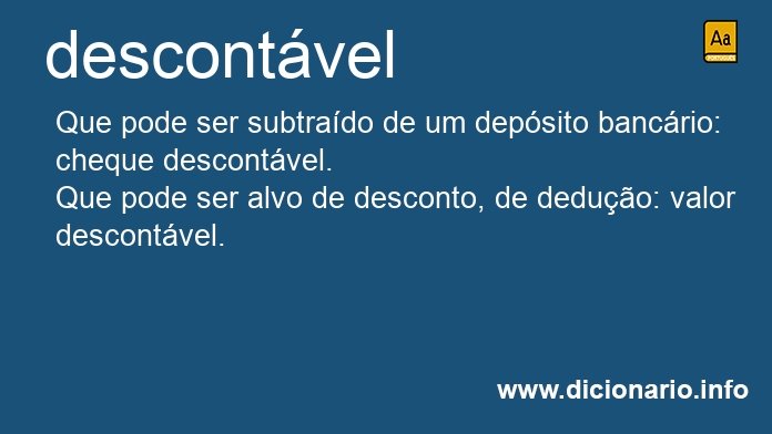 Significado de descontvel