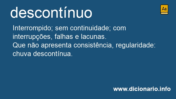 Significado de descontnua