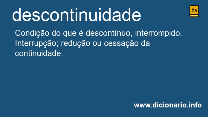 Significado de descontinuidade