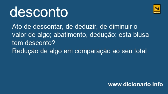 Significado de desconto