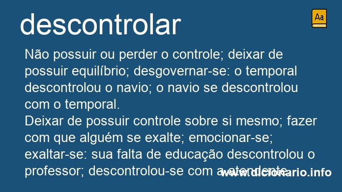 Significado de descontrola