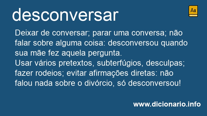 Significado de desconversa