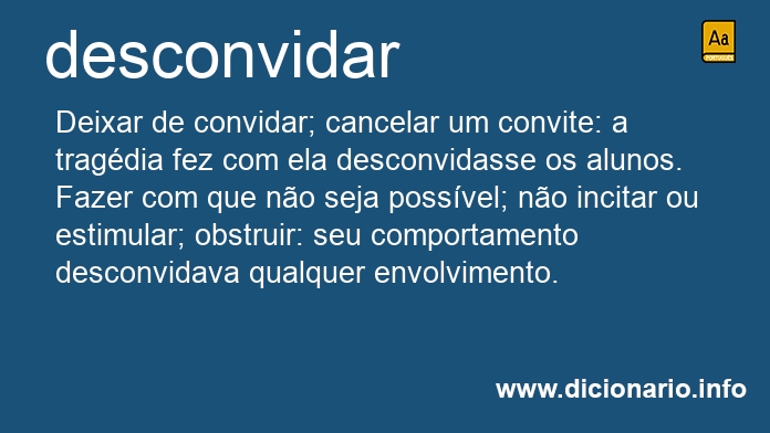 Significado de desconvidam