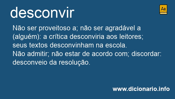 Significado de desconvir