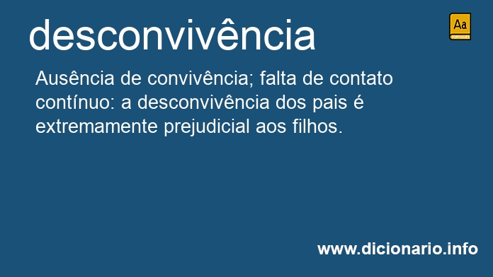 Significado de desconvivncia