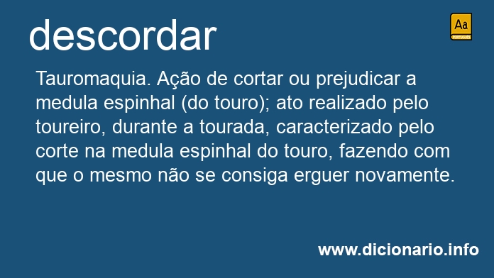 Significado de descordava