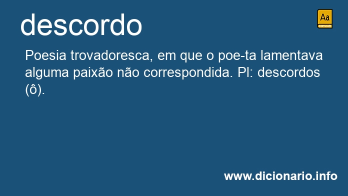 Significado de descordo