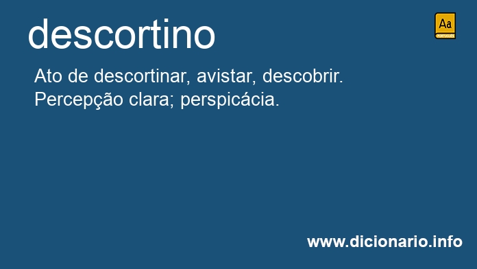 Significado de descortino