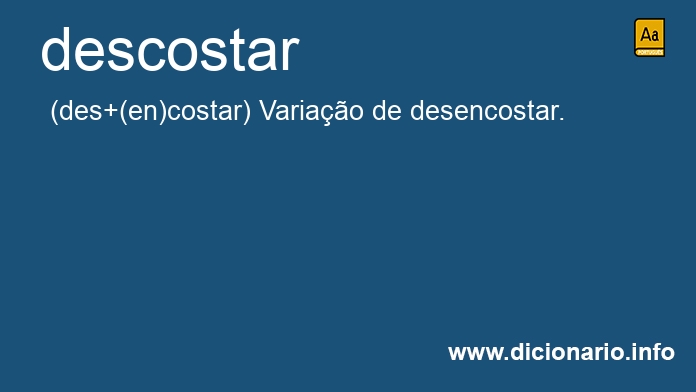 Significado de descostar