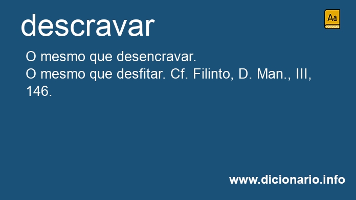 Significado de descravar