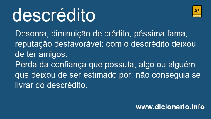 Significado de descrdita