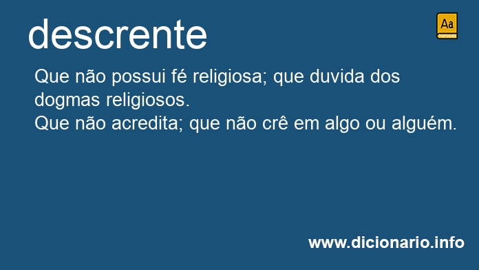 Significado de descrente