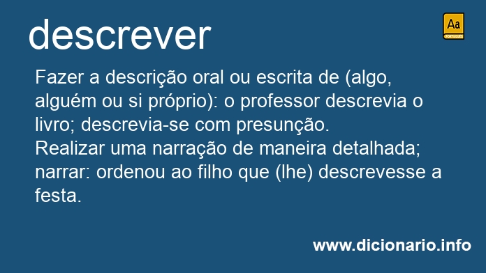 Significado de descrevei