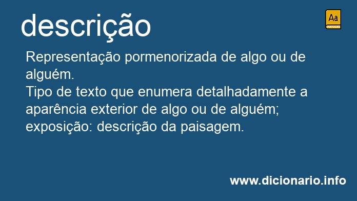 Significado de descrio