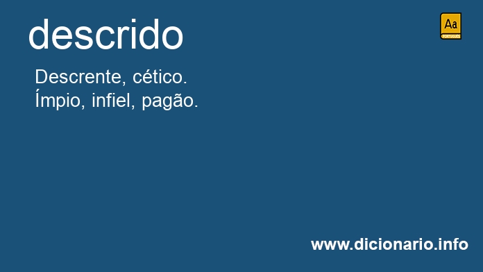 Significado de descrido