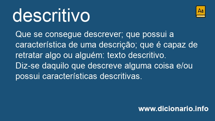 Significado de descritiva