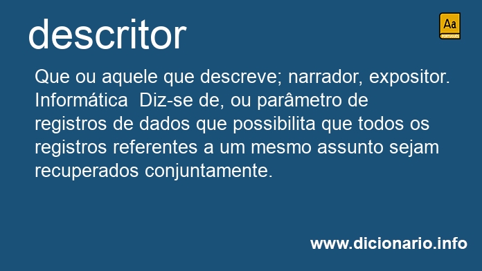 Significado de descritor