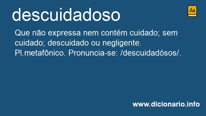 Significado de descuidadoso