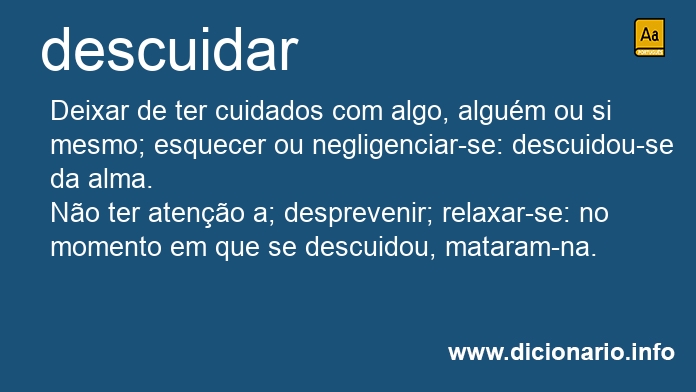 Significado de descuidai