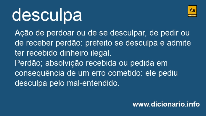 Significado de desculpa