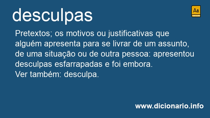 Significado de desculpas