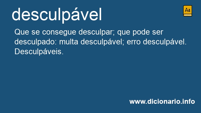 Significado de desculpvel