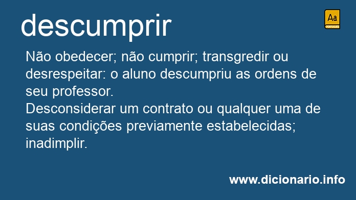 Significado de descumpra